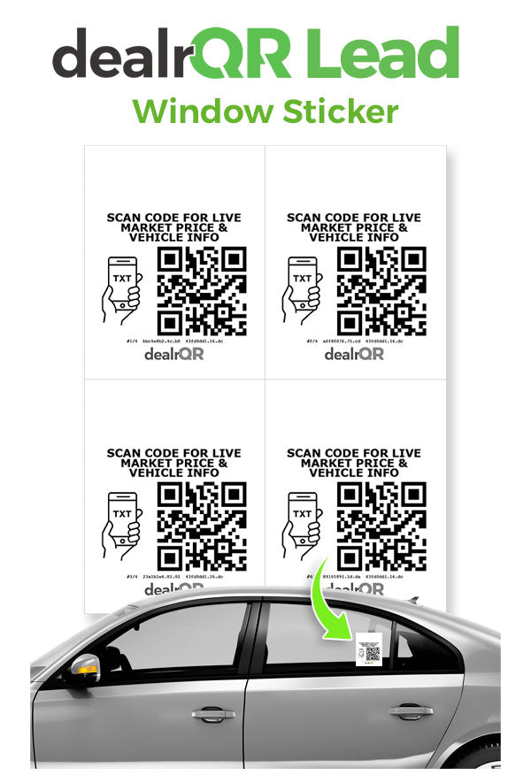 50 dealrQR Lead Capture QR Code Vinyl Stickers