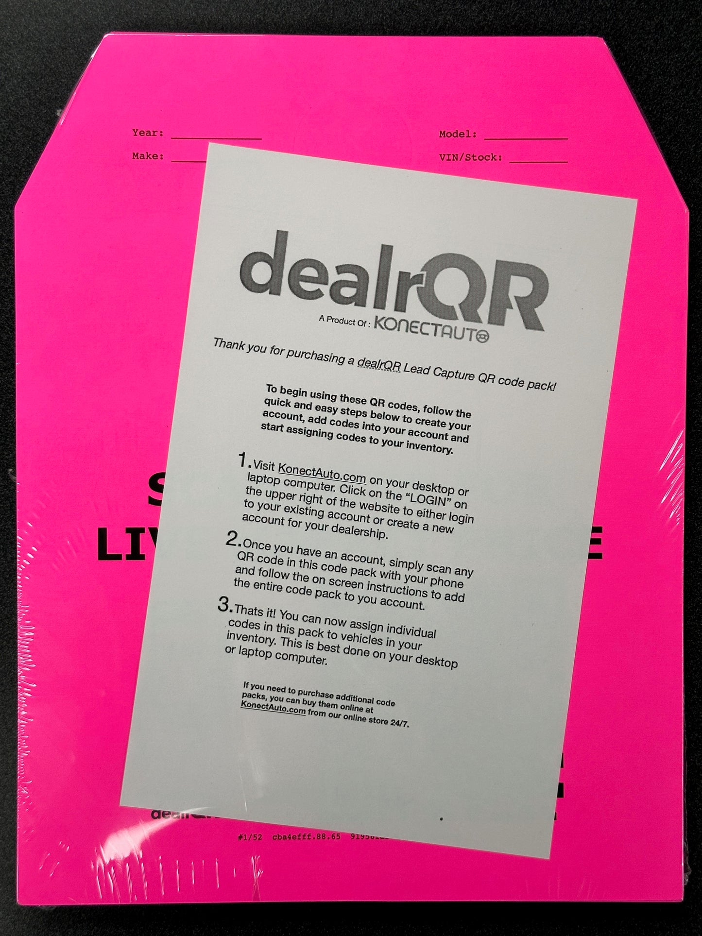 50 dealrQR Lead Capture QR Code Hang Tags