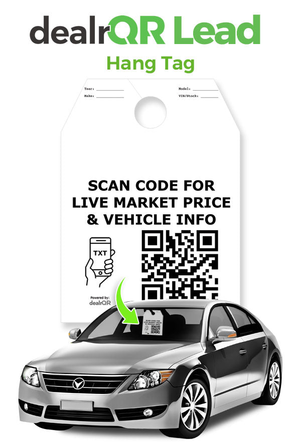 50 dealrQR Lead Capture QR Code Hang Tags