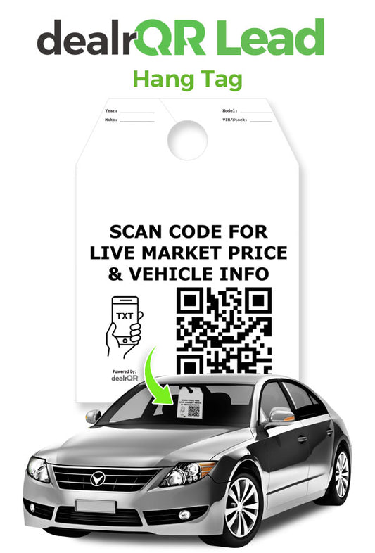 50 dealrQR Lead Capture QR Code Hang Tags