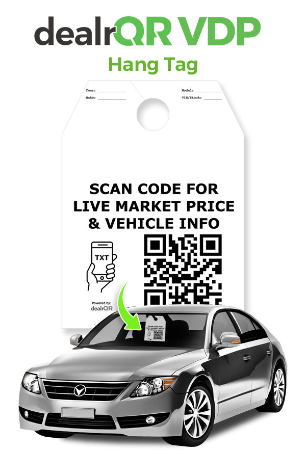 50 dealrQR VDP QR Code Hang Tags