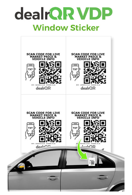50 dealrQR VDP QR Code Vinyl Stickers