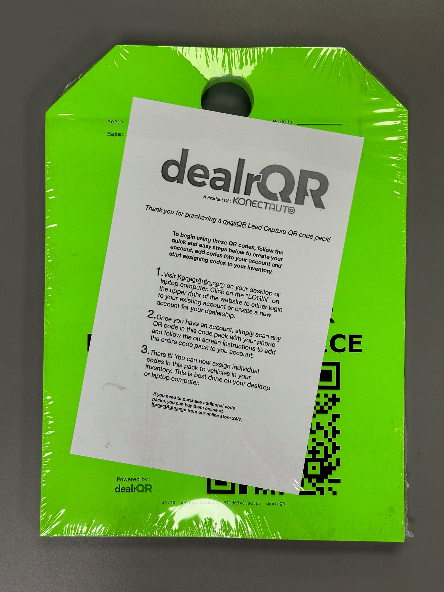 50 dealrQR Lead Capture QR Code Hang Tags